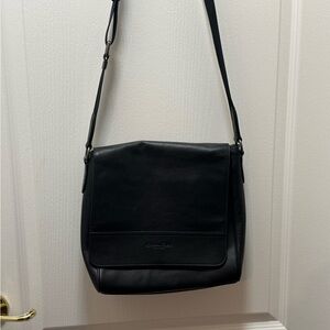 Coach Black Leather Messenger Bag